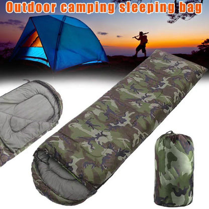 Camping Camouflage Sleeping Bag Waterproof Hooded