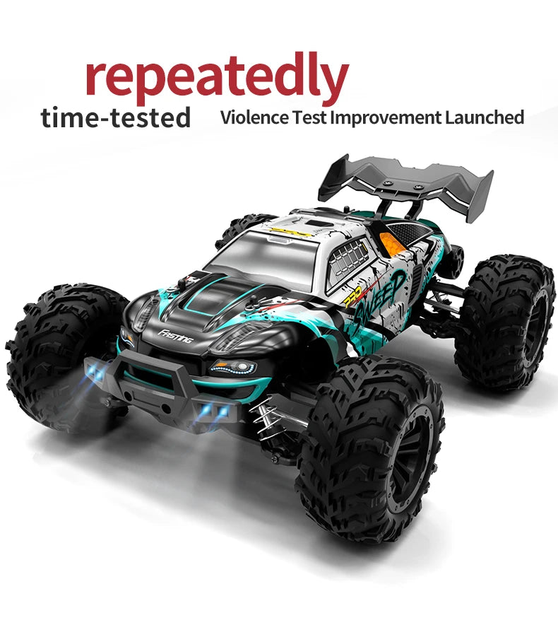 1:16 70KM/H 4WD RC Car LED Remote Control High Speed Monster Truck