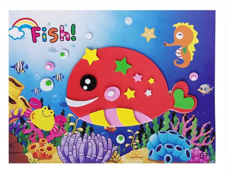 Kids 3D EVA Foam Stickers Animal Puzzle Educational Toy