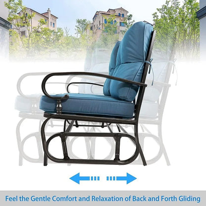 Outdoor Rocking Chair Loveseat Glider Bench Patio Garden