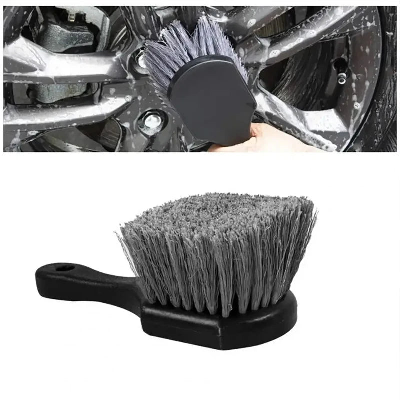 Car Wheel Cleaning Brush Short Handle Tire Rim Wash