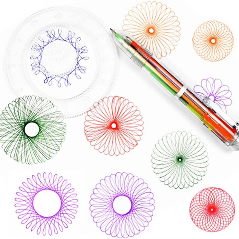 Spirograph Ruler Drawing Gear Interlocking Painting Toy