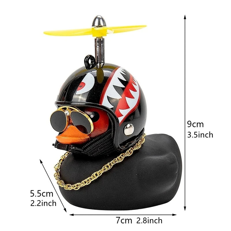 Car Cute Duck with Helmet Ornament Cycling Decor