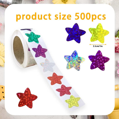 Colorful Star Stickers Holographic DIY School Rewards