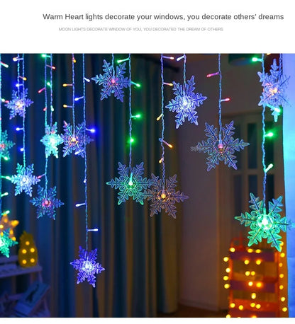 Snowflake Christmas LED String Lights (3.2m)