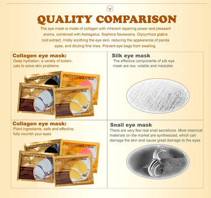 20Pcs Gold Collagen Eye Mask Firming Moisturizing Eye Skin Care Patches