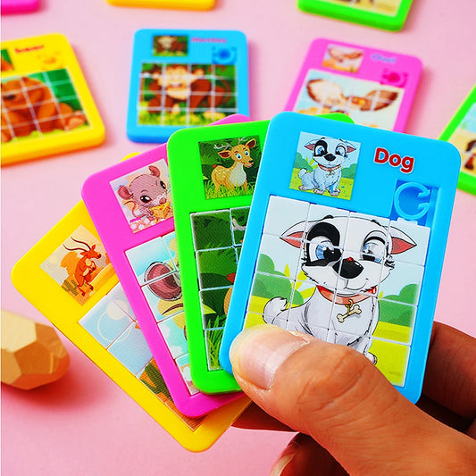 12/30PCS Cartoon Jigsaw Animal Puzzle Party Favors