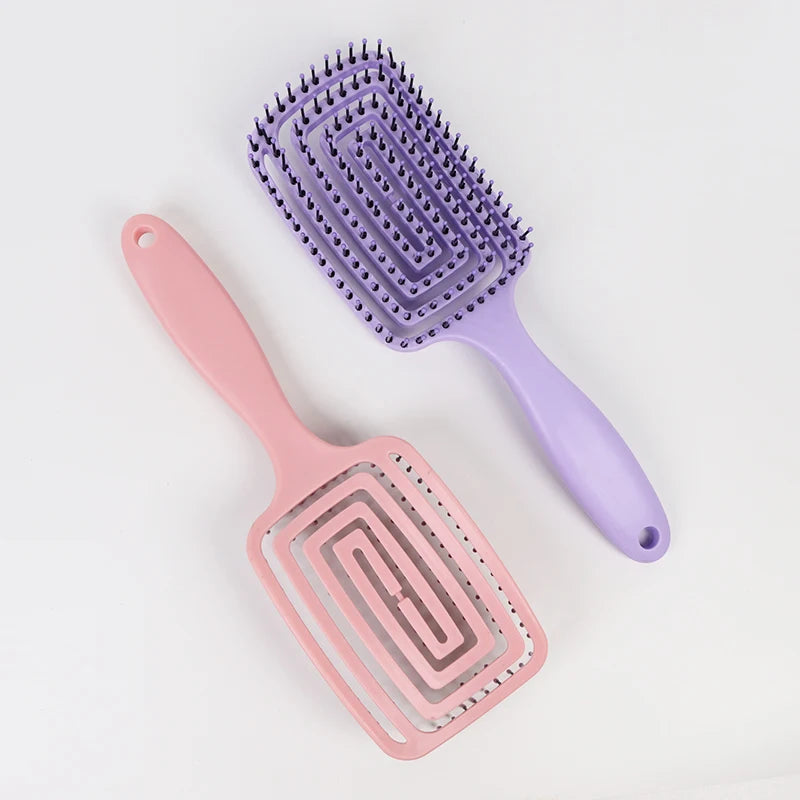 Anti-Static Hollowed Hair Scalp Massage Comb Salon Styling Tool