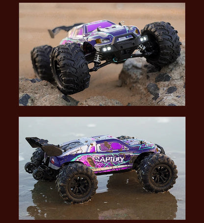 1:16 70KM/H 4WD RC Car LED Remote Control High Speed Monster Truck