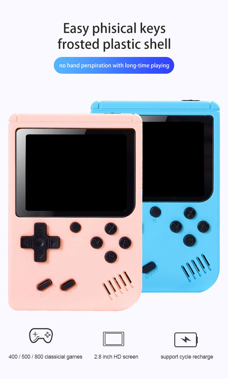 Retro Mini 8 Bit Handheld Game Console 500 Games Built-in