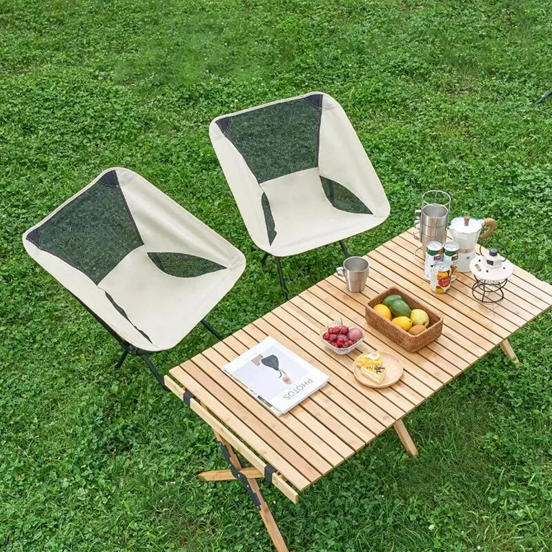 Outdoor Folding Moon Chair Camping Fishing Stool