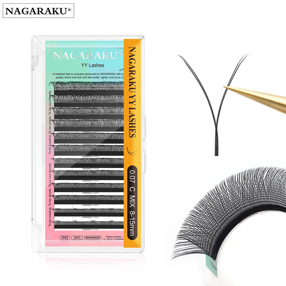 NAGARAKU YY Shape Double/Triple Tips Eyelash Extensions