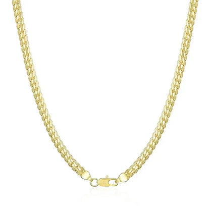 18K Gold/Silver Sideways Necklace