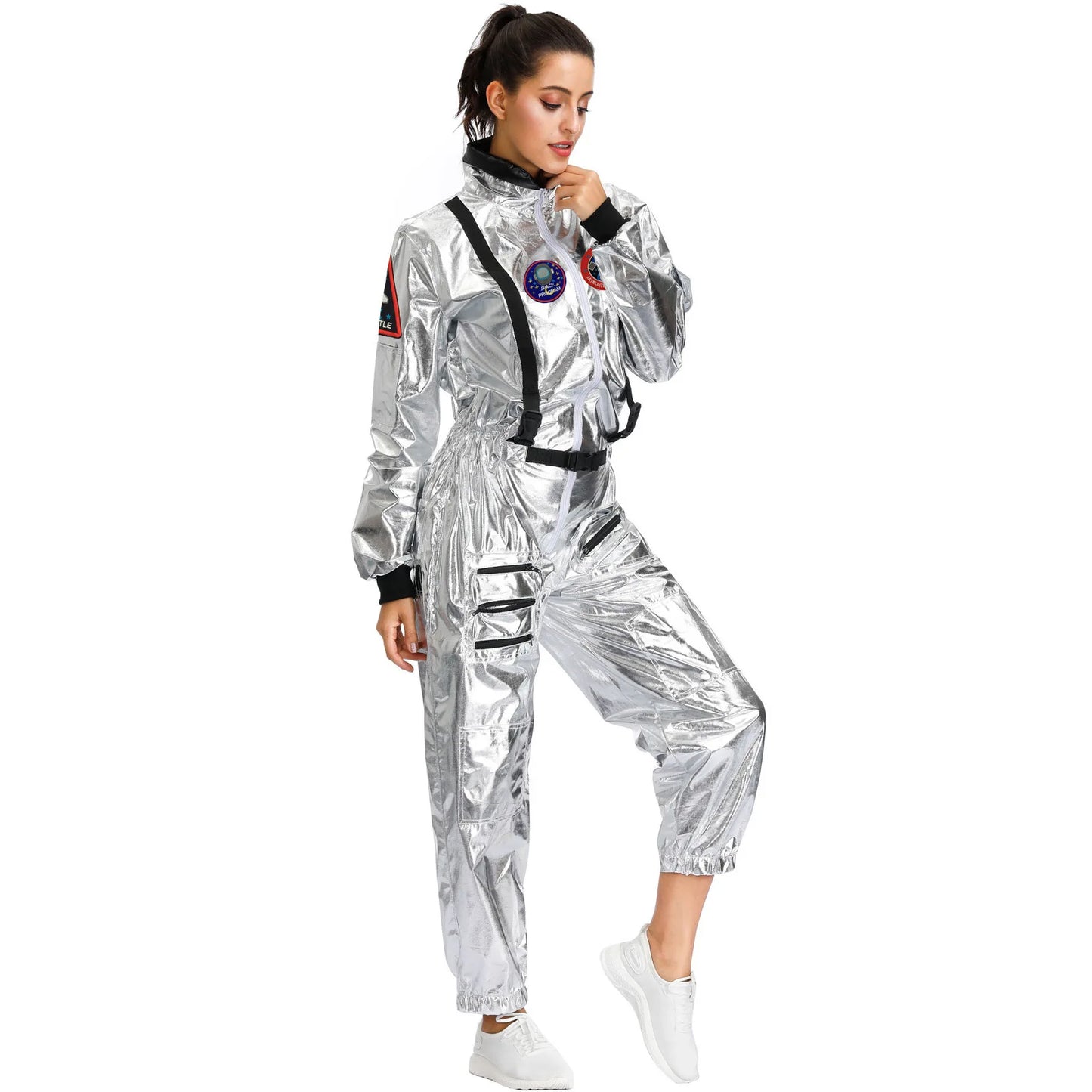 Astronaut Space Suit Costume Adult Kids Family Party Outfit