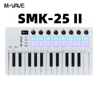 M-VAVE SMK-25 II MIDI Controller 25 Keys RGB Pads