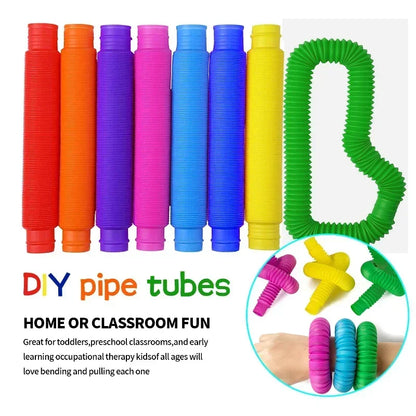 8 16 24 32Pcs Pop Tubes Sensory Toys Party Favors Kids