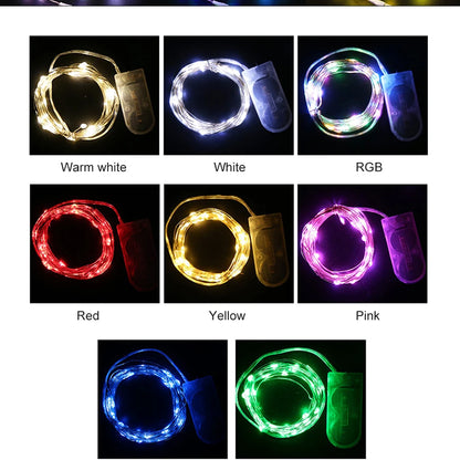 1m-5m LED Copper Wire Fairy Lights Battery Wedding Party