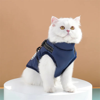 Large Dog Jacket With Harness Waterproof Winter Warm