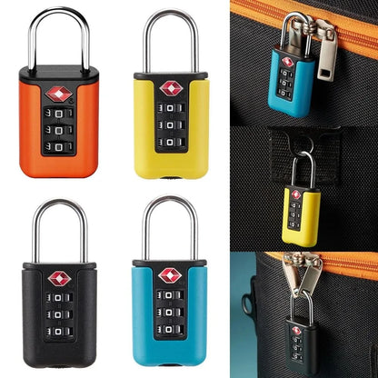 Black Customs Code Lock for Travel Luggage 3-Digit