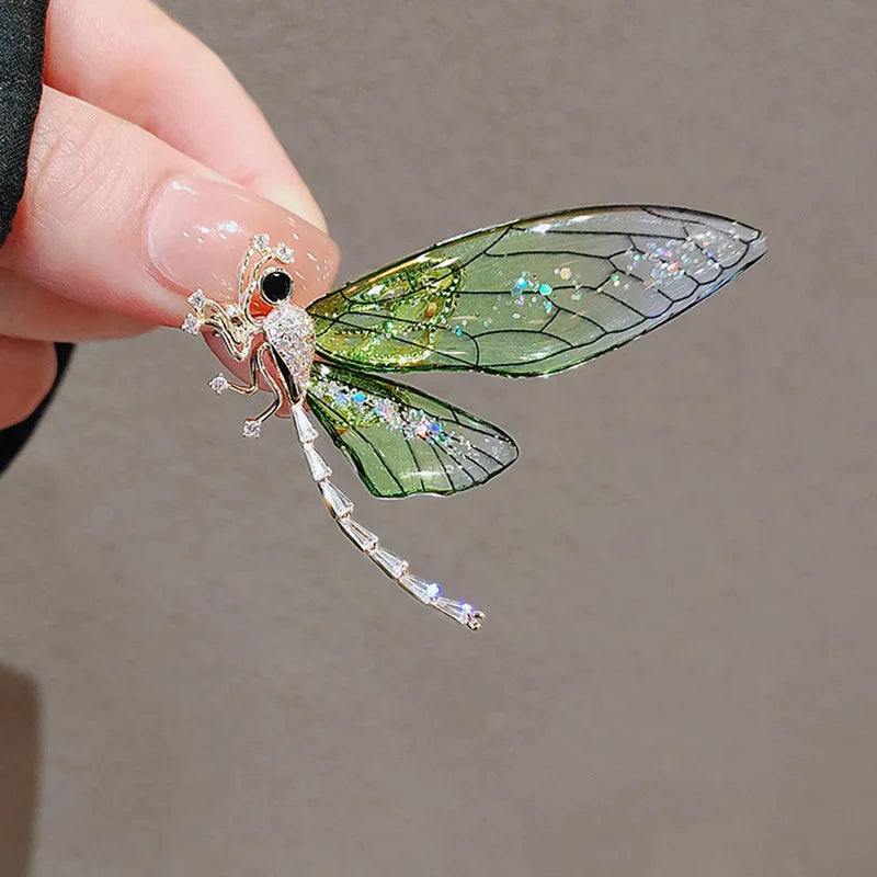 Faery Elf Butterfly Dragonfly Acrylic Brooch Women Gift