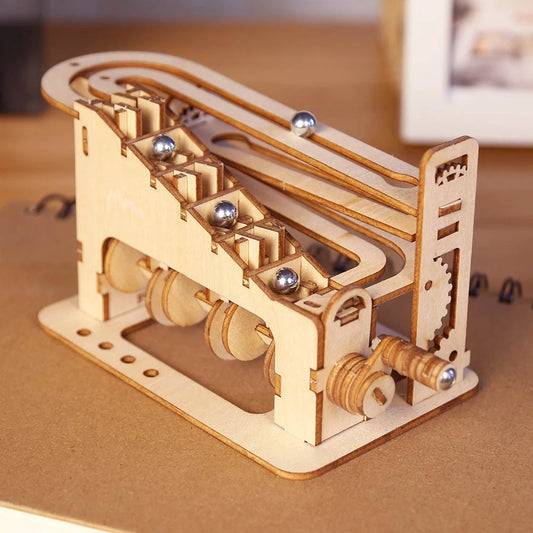 Spiral Marble Run 3D Wooden Puzzle DIY Model Kit