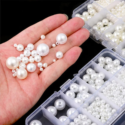 800pcs Faux Pearl Beads DIY Clothing Bead Sewing Supply