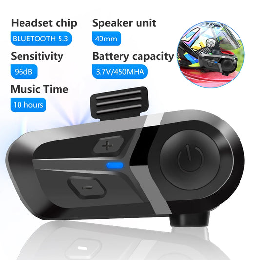 Bluetooth 5.3 Wireless Motorcycle Helmet Headset Call