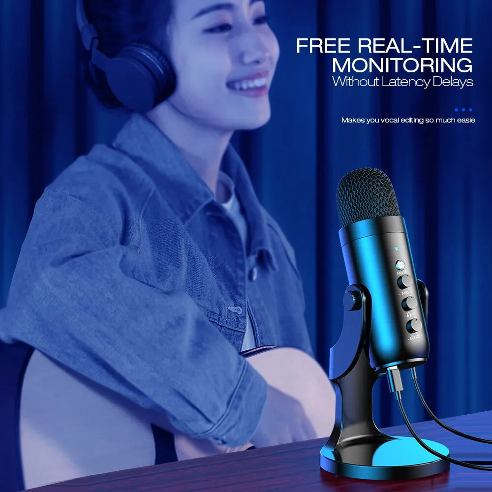 USB Condenser Mic PC Mac Gaming Podcasting