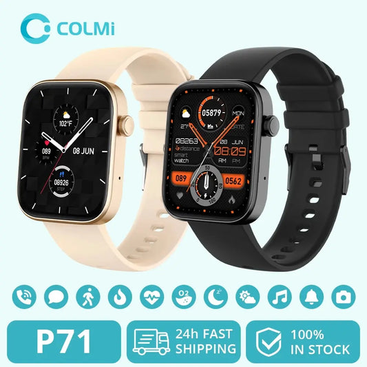 COLMI P71 Voice Calling Smartwatch Men Women IP68 Health