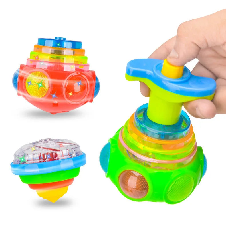 UFO Flashing Spinning Top LED Gyro Kids Party Toy Favor