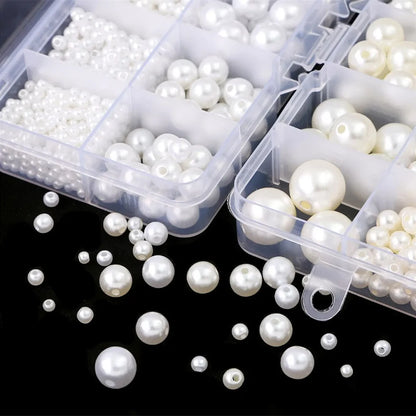 800pcs Faux Pearl Beads DIY Clothing Bead Sewing Supply