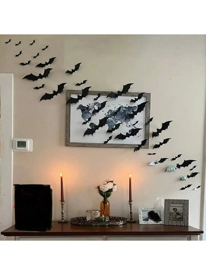 3D Waterproof Bat Wall Stickers (60 pcs)