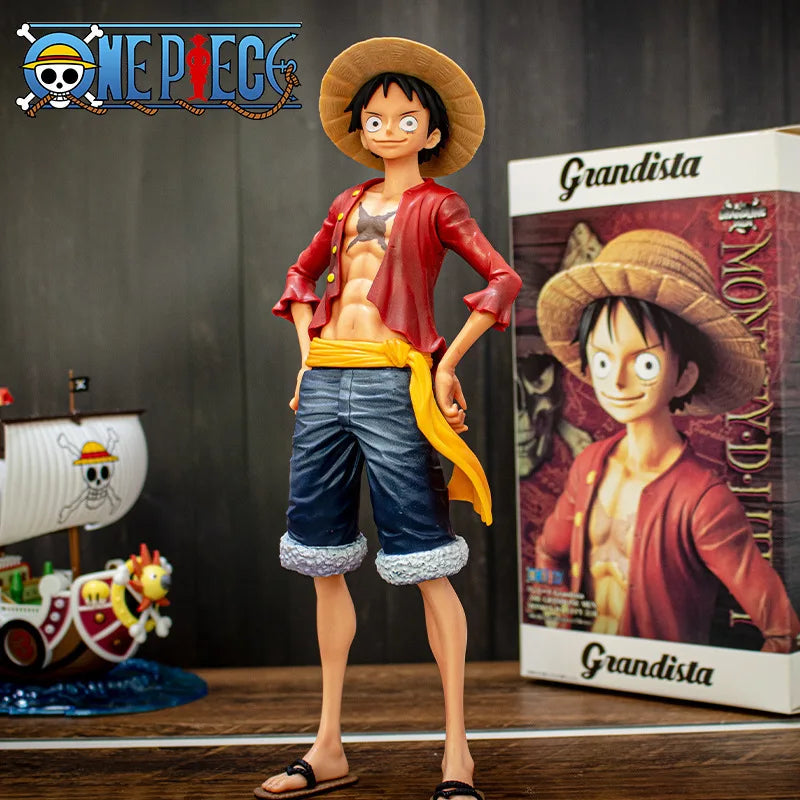 28cm One Piece Smiley Luffy Face Changing Figure Toy