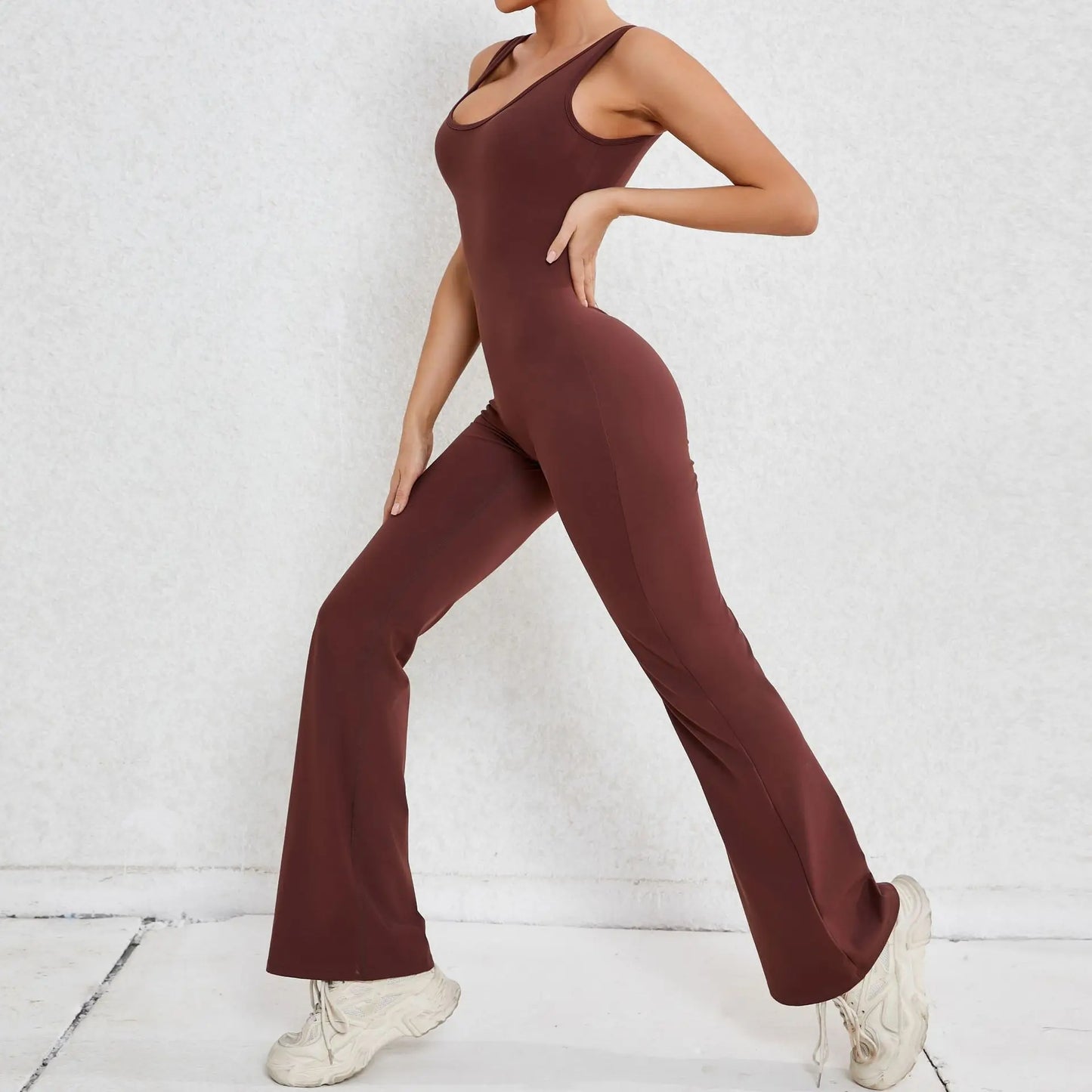 Cutenew Backless Jumpsuit Stripe Patchwork Women One Piece Wear