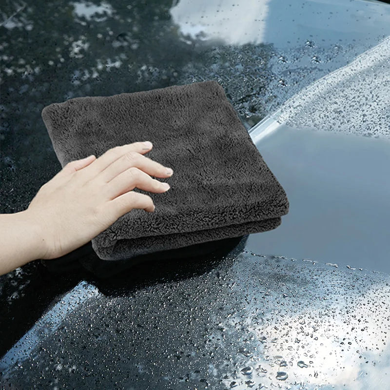 2pcs Thickened Microfiber Towel Auto Detailing Cloth