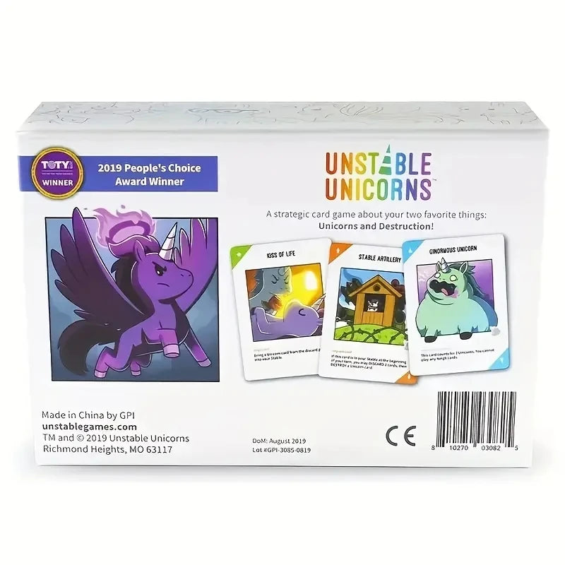 UNICORNS BOARD CARD Game Family Fun