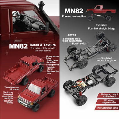 ZWN MN82 1:12 Retro RC Truck 4WD LED Pickup Model