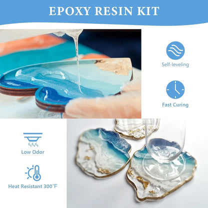 Crystal Clear Epoxy Resin Kit Bubble-Free Casting