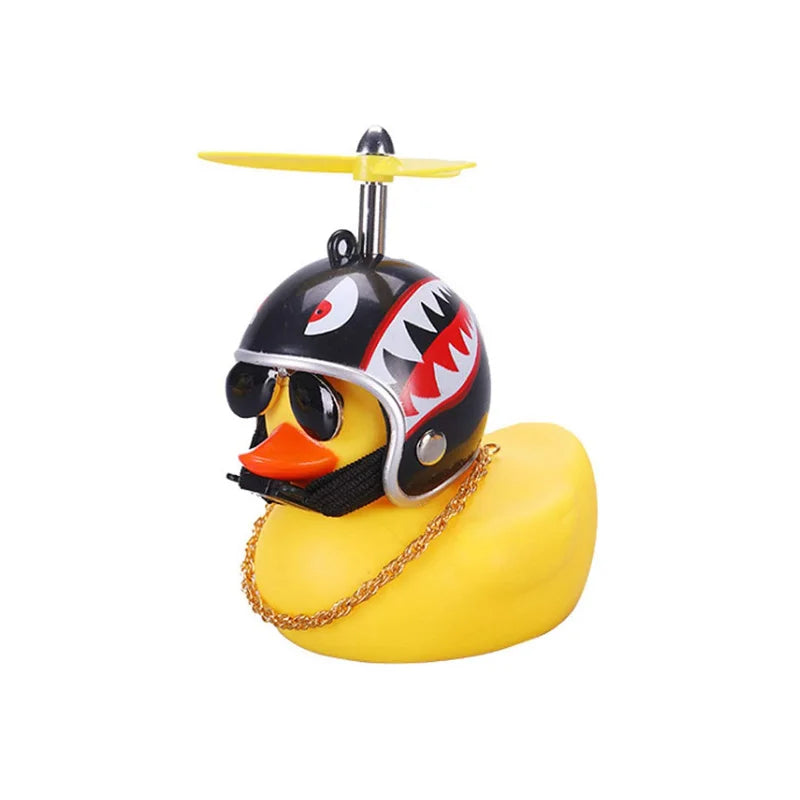 Car Cute Duck with Helmet Ornament Cycling Decor