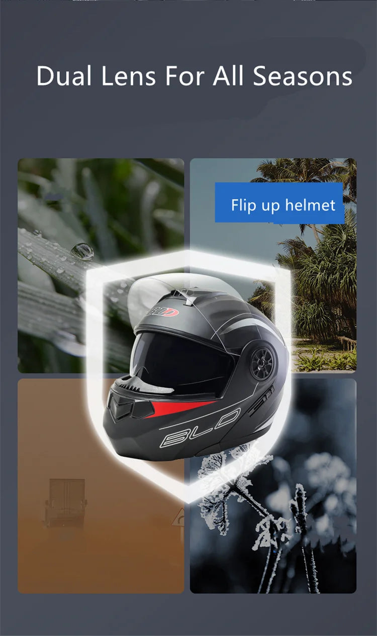 BLD Personalized Full Face Motorcycle Helmet Modular