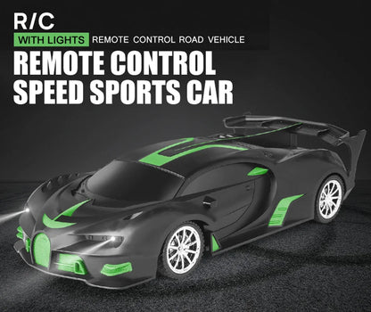 1/18 RC Sports Car 2.4G LED Light High Speed Drift Remote Car Toy