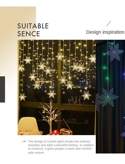 Snowflake Christmas LED String Lights (3.2m)