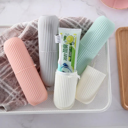 Toothbrush Cup with Cap Travel Storage Organizer