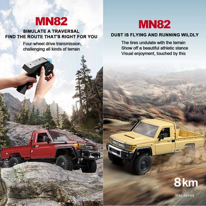 ZWN MN82 1:12 Retro RC Truck 4WD LED Pickup Model