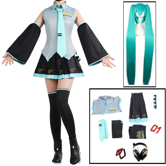 Hatsune Miku Cosplay Costume JK Skirt Wig Accessories