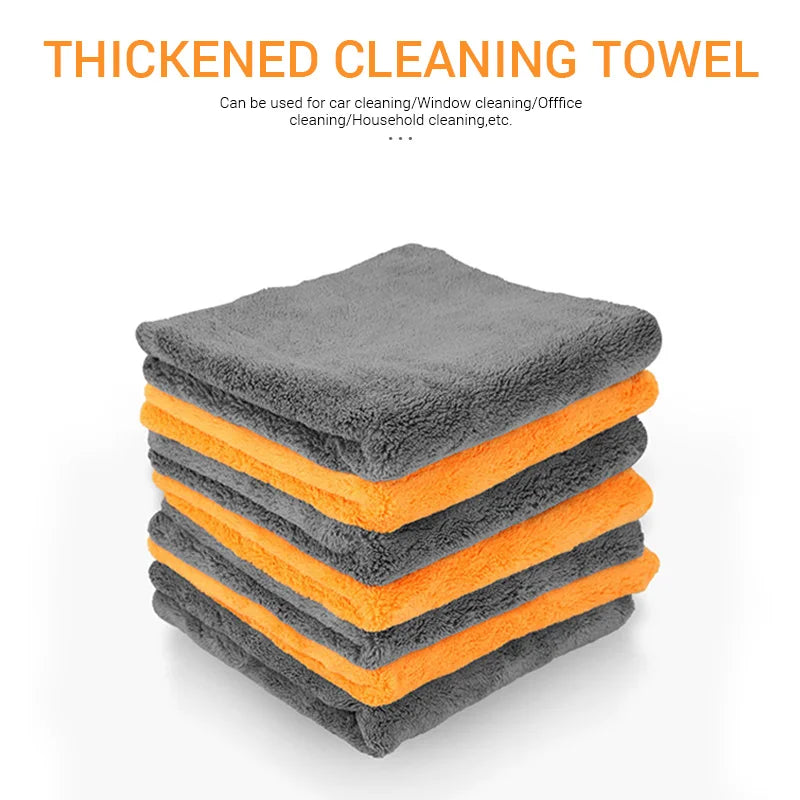 2pcs Thickened Microfiber Towel Auto Detailing Cloth