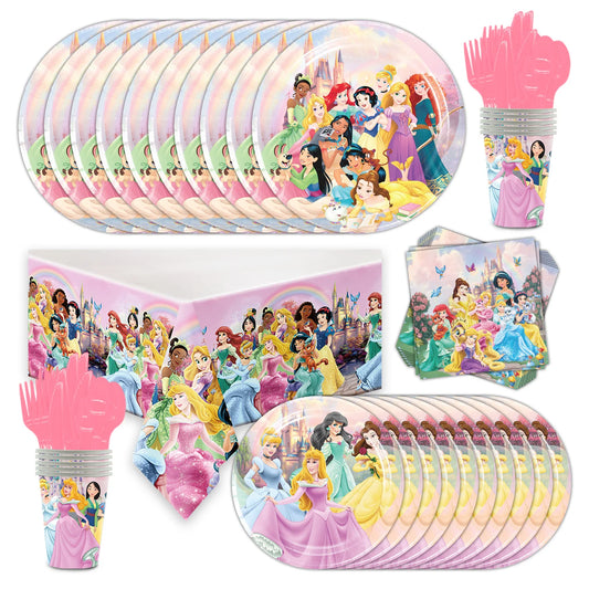 Disney Princess Disposable Tableware Birthday Party Set