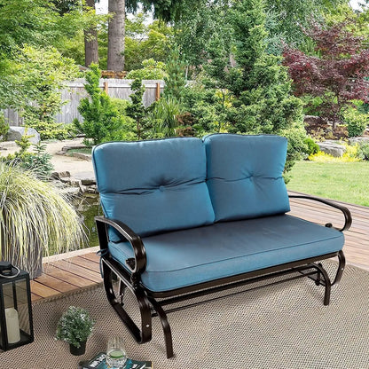 Outdoor Rocking Chair Loveseat Glider Bench Patio Garden