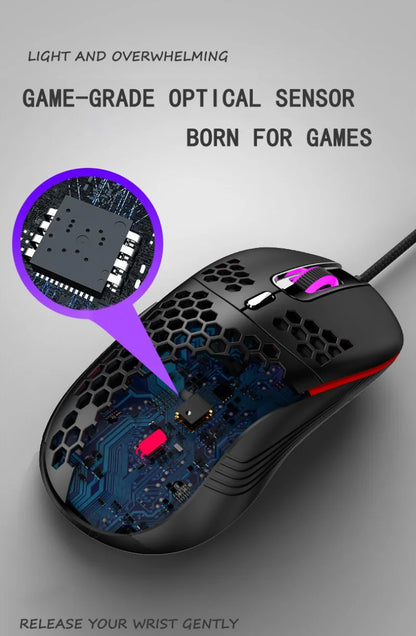 USB Wired Gaming Mouse – 7200DPI Adjustable