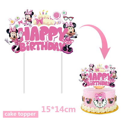 Disney Minnie Mouse Birthday Party Decor Cups Plates